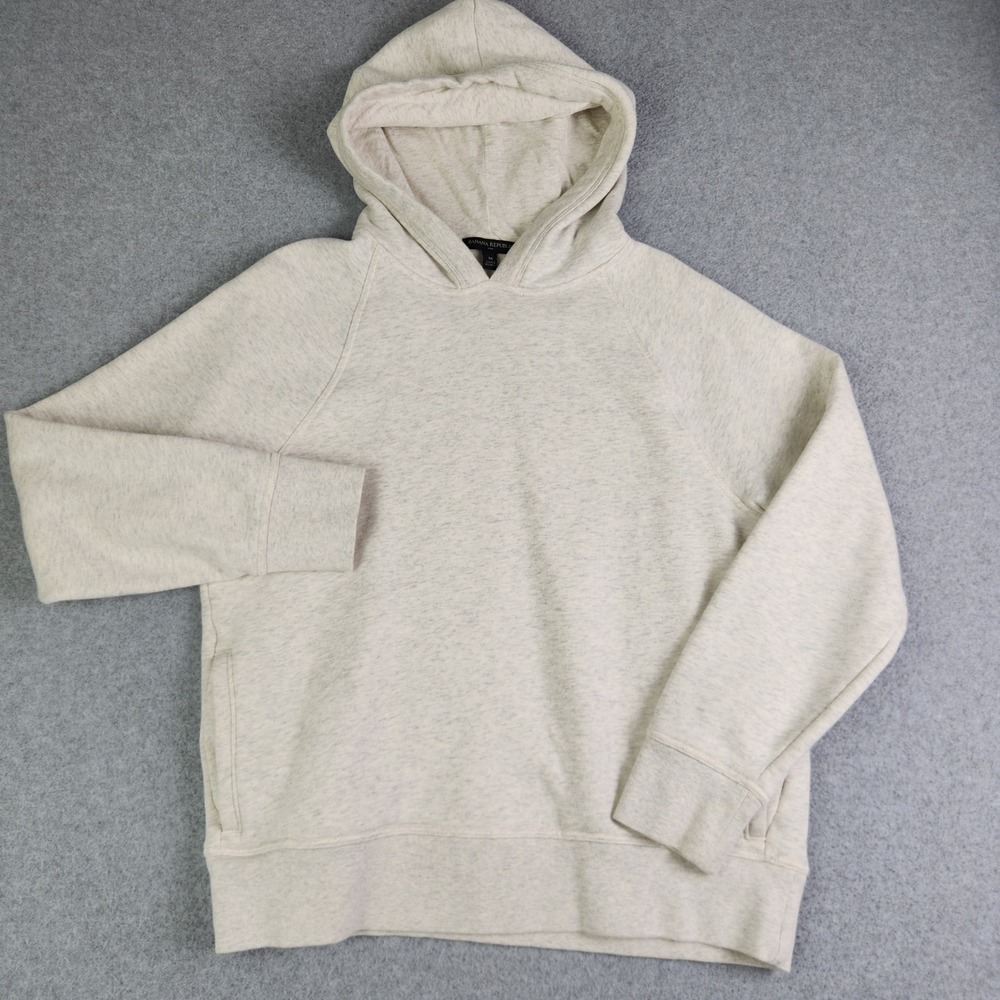 Banana Republic Hoodie Mens Medium Oatmeal Heather Cotton Pullover Raglan Sleeve